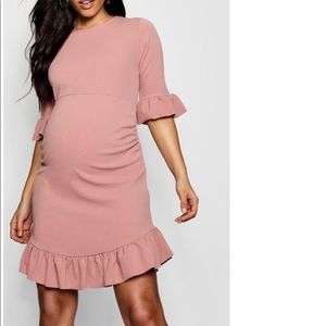 Boohoo Ruffle Maternity Dress
